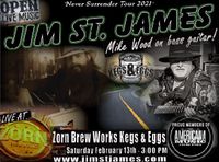 Jim St. James w/Mike Wood on bass guitar at Zorn Brew Works' Kegs and Eggs