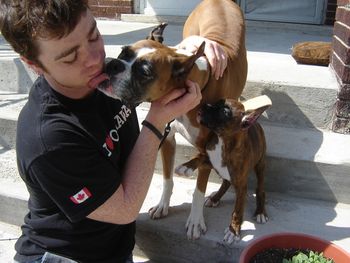 Jarret, Asia and Jaden as a puppy.
