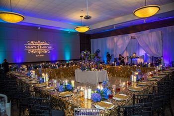 Full Room Uplighting and Custom Monogram
