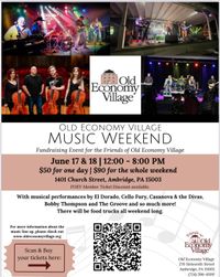 CANCELLED: Old Economy Village Music Weekend (Ambridge, PA)