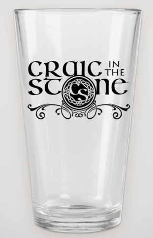 Craic in the Stone pint glass
