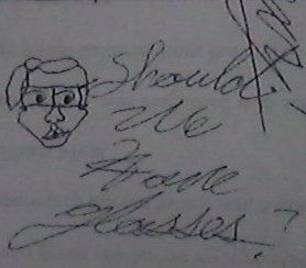 Christina Sixteena was originally gonna have glasses
