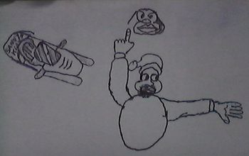 "sanny vs kahuna" outtake what is going on with his arms?
