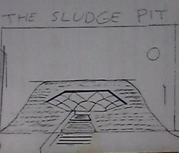 2nd "Sludge Pit" concept - this time: a hexagon with stairs
