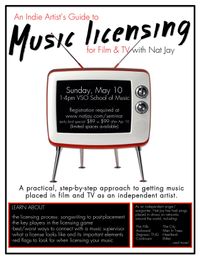 SEMINAR: "An Indie Artist's Guide to Music Licensing in Film & TV"