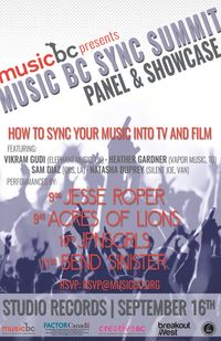 Music BC Sync Summit Panel hosted by Nat Jay