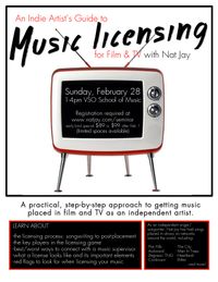 SEMINAR: An Indie Artist's Guide to Music Licensing in Film & TV w/ Nat Jay