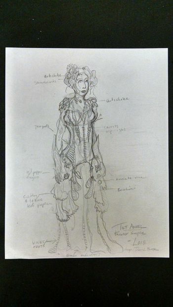 costume sketch - Doris Black for Lois, 2nd act
