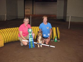 On Friday, July 10, 2009 Cynthia Sullivan and her Kota, Sunspun Dakota Breeze MX MXJ, earned their 20th Double Q to earn the MACH (Master Agility Champion.) He is now MACH Sunspun Dakota Breeze MX MXJ
