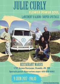 9 Juin 2017 Lancement d'album / Souper-Spectacle @ Restaurant Marius