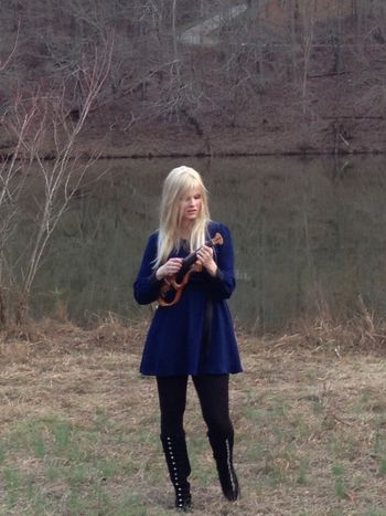 My amazing 6 string violin at the lake in Moon Shade Hollow
