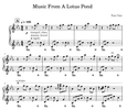 Music Sheet "Music From A Lotus Pond" “荷塘清音”鋼琴樂譜