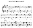 【套裝（僅需$20）】“荷塘清音”鋼琴樂譜 +【看視頻練鋼琴曲】五個練習視頻 Sheet Music + 5 Tutorial Videos for "Music From A Lotus Pond" 