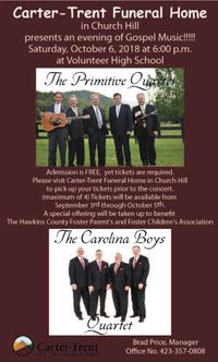 Carter-Trent Funeral Home 5th Annual Fall Gospel Singing