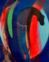 "Moon Shadow" - Acrylic on Canvas, 16" x 20"