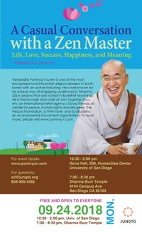 Free Event - Zen Master Venerable Pomyun Sunim