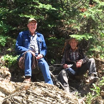 John Y. and lead guide Dee taking in the shade during a lunch break
