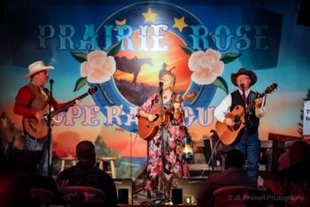 John & Eli with Del Shields at The Prairie Rose Chuckwagon, Wichita Kansas
