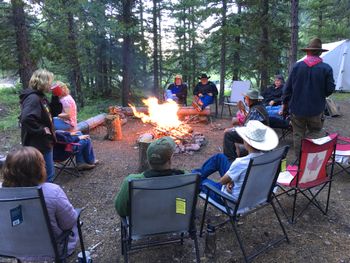 Sarah H. Birthday Party around the campfire
