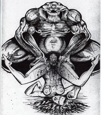 The Official Evil Headrot Demon Copyright 1991 Artwork: Kieth Ellinwood

