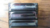 Set of 3 Hohner Special 20 Marine Band Key of F, Bb, and Eb