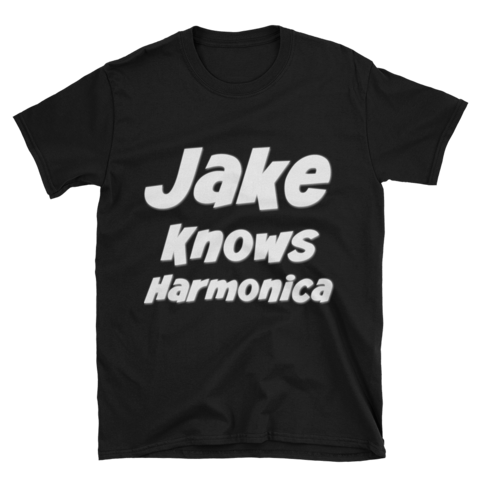 The official Jake Knows Harmonica t-shirt
