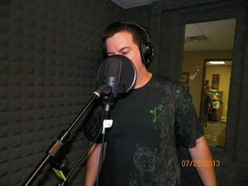 Benjamin Raye in studio at TMG recording the "Come And Get It' CD
