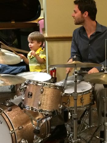 a family jam with little cousin, Kale, helping out
