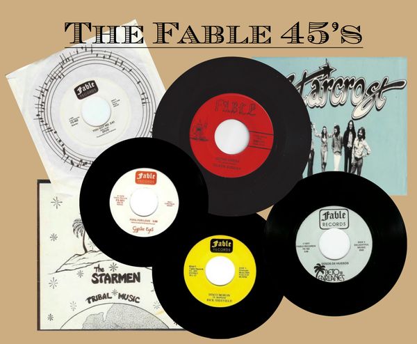 Fable 45's included records by Zilker Sunday, Starcrost, Zeus, Gypsee Eyes, the Starmen and Beto and the Fairlanes.  They have not yet been re-issued in digital format.