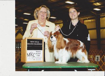 Dexter becomes a Grand Champion. Thank you Judge Sari Brewster Tietjen.
