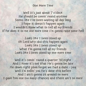 "One More Time"
