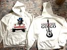 White Chuck Image DC Flag/Godfather Of Go Go Hoodie L & XL