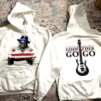 White Chuck Image DC Flag/Godfather Of Go Go Hoodie L & XL