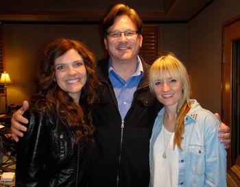 With The Lovelocks (Zoe Neuman and Ali Raney) at Ocean Way Studios in Nashville. Recording "18 & 17".
