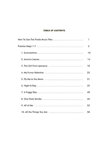 Table of Contents
