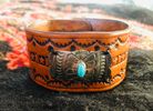 Bohemian Vintage Butterfly Concho Leather Cuff Bracelet