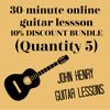 30-minute online guitar lesson BUNDLE (quantity 5)