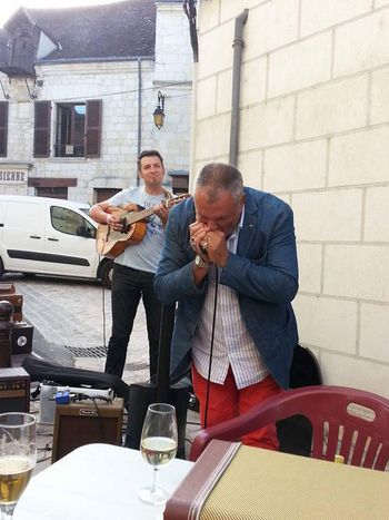 Jamming on the street in France
