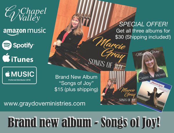 Special Offer... get all three albums for $30 and I'll pay the shipping for you.  Thank you for your support!