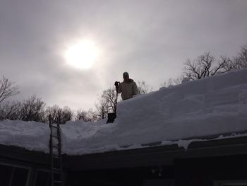 Malcolm P amidst six feet of snow - March, 2013
