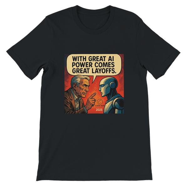 With Great AI Power Comes Great Layoffs - Unisex T-Shirt
