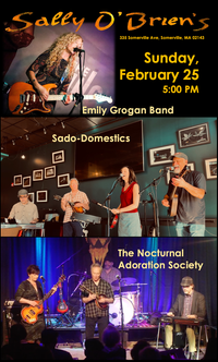 Sado-Domestics, The Nocturnal Adoration Society, and The Emily Grogan Band at Sally O'Brien's