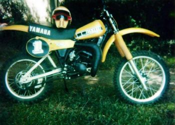 My own (Steve Hacker) 1980 Yamaha YZ125G in 1980...
