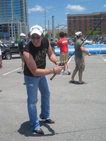 Greg shows his Redneck side competing in the Outdoorsman competition CMA MUSIC FEST
