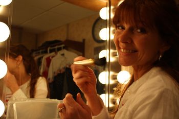 EllieMay Kay primping in the green room for SHotgun Red
