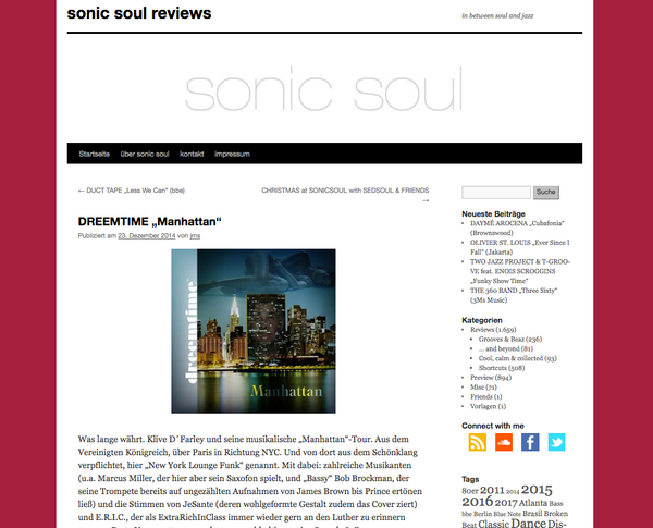 SONIC SOUL  review - Manhattan, 2014