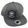Skull and Motor - Grey w/Grey Mesh Flat Bill Hat