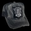Self Made in America - Tattered Grey w/Black Mesh Trucker Hat