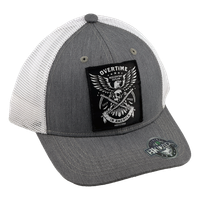 Self Made in America - Grey w/White Mesh Curved Bill Hat