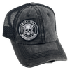 Skull and Motor - Tattered Grey w/Black Mesh Trucker Hat